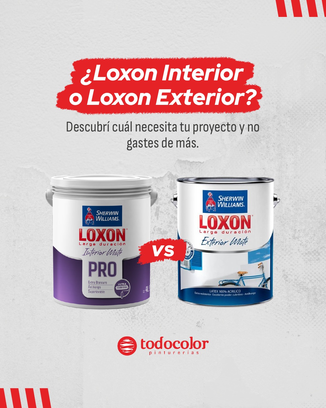 Loxon Sherwin-Williams interior y exterior en Todo Color Mendoza