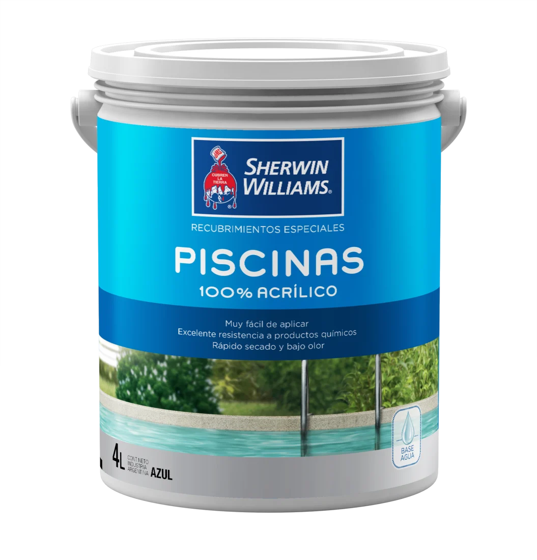 Sherwin-Williams Piscinas 100% Acr&iacute;lico, balde 4 L