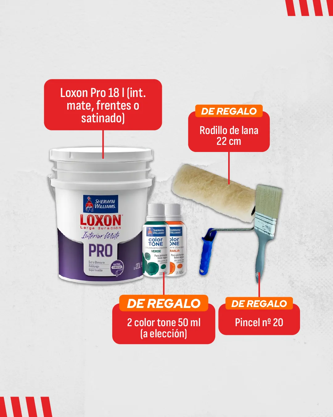Loxon PRO 18 litros con rodillo, pincel y Color Tone de regalo - Cyber Week Todo Color Mendoza